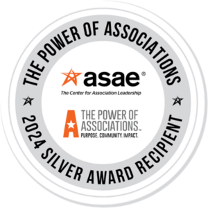 a logo for the ASAE's Silver Award