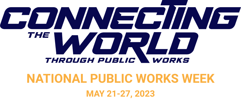 23NPWW_TextArt_wNPWWdate Connecting the world through public works logo