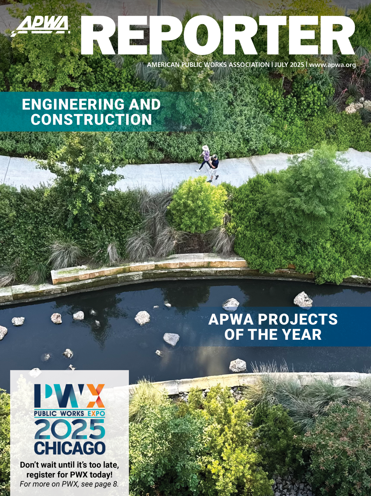 Cover image of the APWA Reporter July 2025 issue