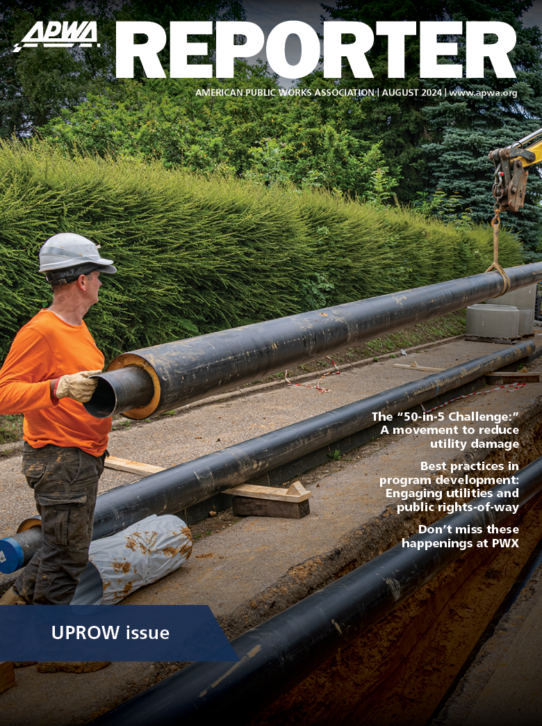 Cover image of the APWA Reporter August 2024 issue