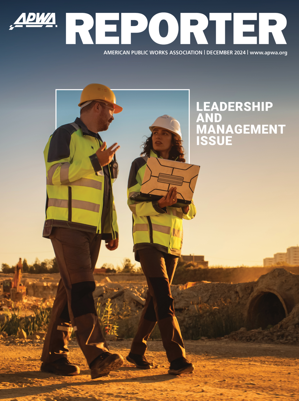 Cover image of the APWA Reporter December 2024 issue