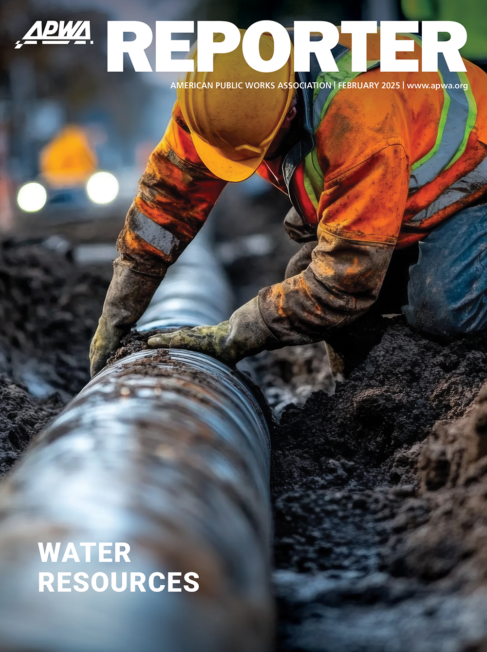 Cover image of the APWA Reporter February 2025 issue
