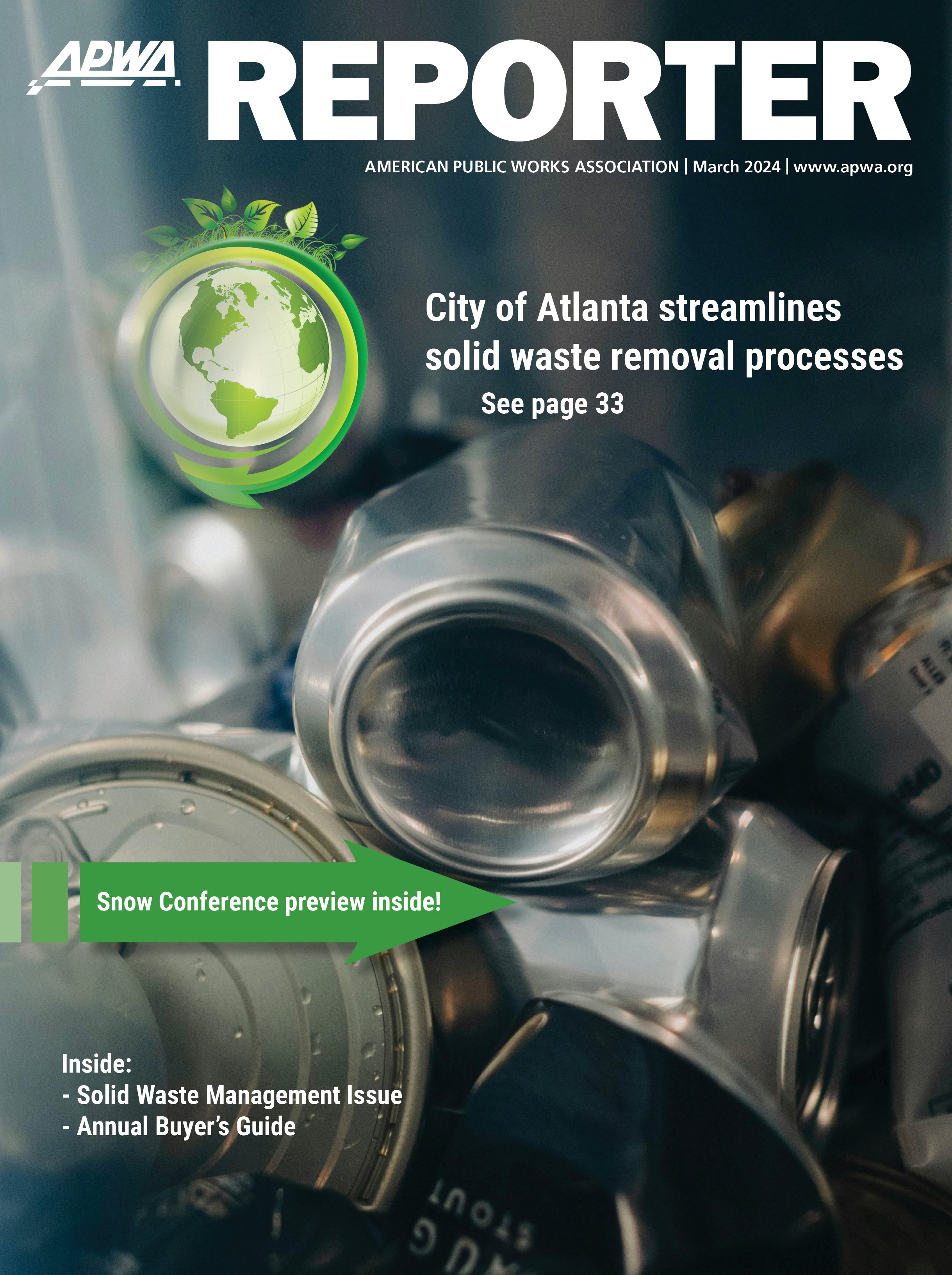 Cover image of the APWA Reporter March 2024 issue