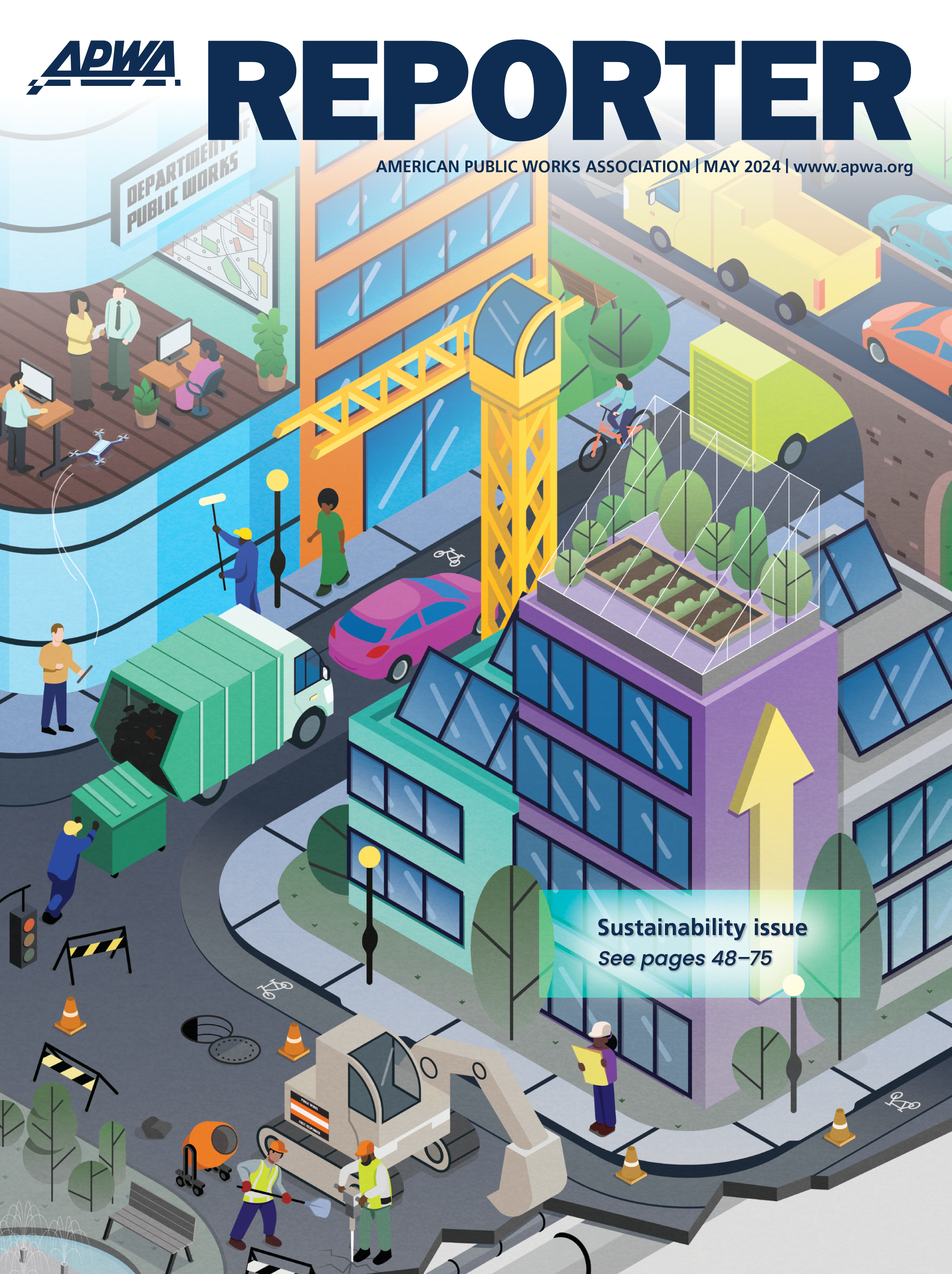 Cover image of the APWA Reporter May 2024 issue