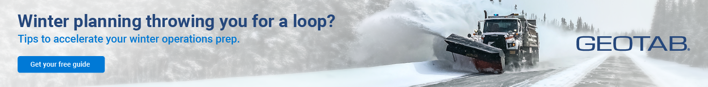 Leaderboard ad with link to Geotab's Winter Preparedness Guide