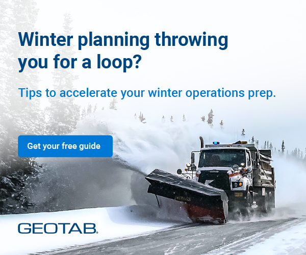 Square ad with link to Geotab's Winter Preparedness Guide