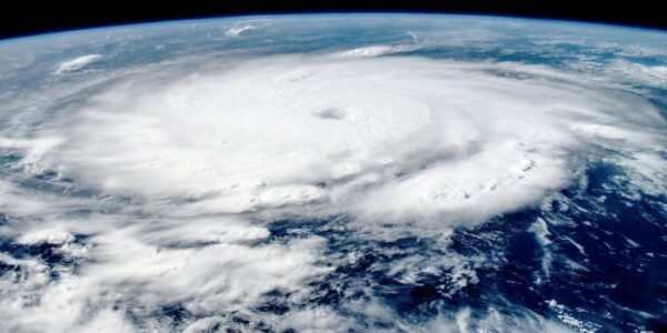 a photograph of Hurricane Beryl from the International Space Station