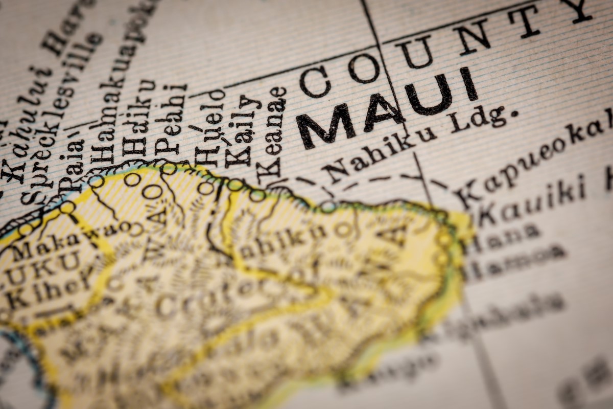 A map of Maui
