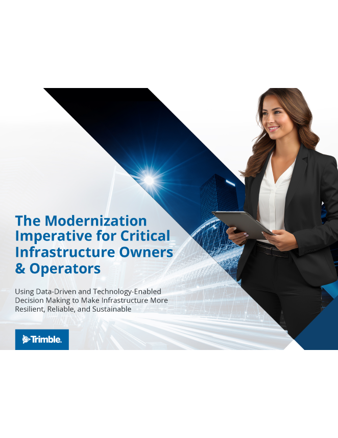an image of the cover page from Trimble's "The Modernization Imperative for Critical Infrastructure Owners and Operators"