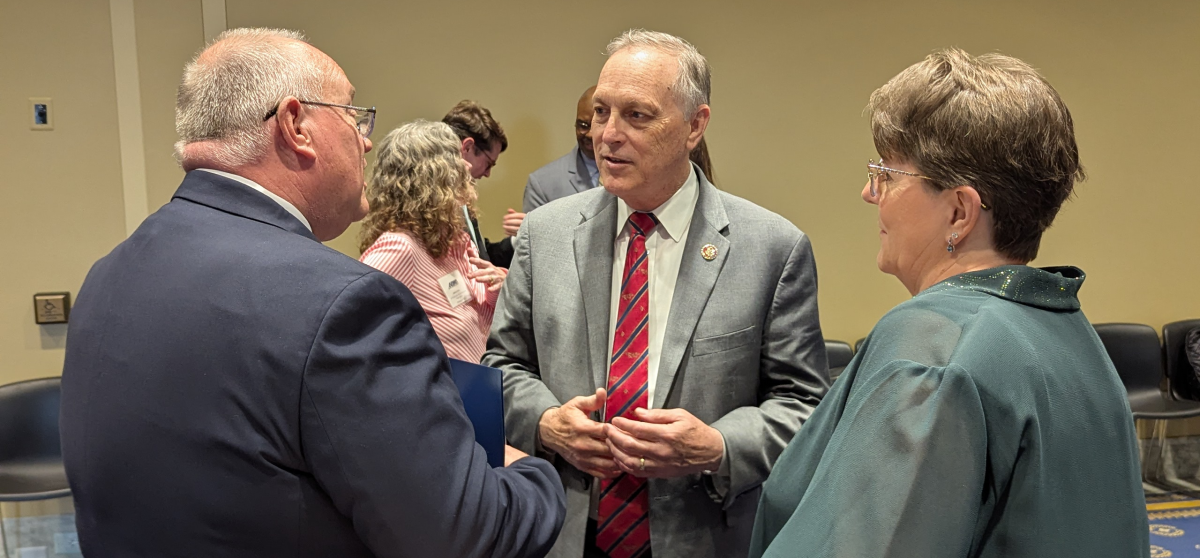 a photo of attendees at an APWA reception for the 2024 winners in the Top Ten Public Works Leaders and Projects of the Year categories