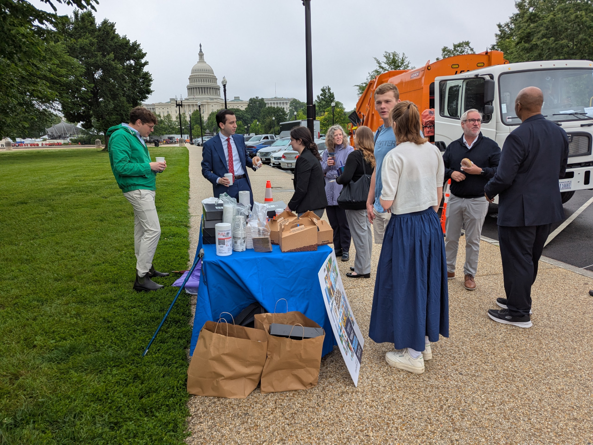 a photo of APWA's Donut & Trucks event in Washington, DC, celebrating National Public Works Week 2025
