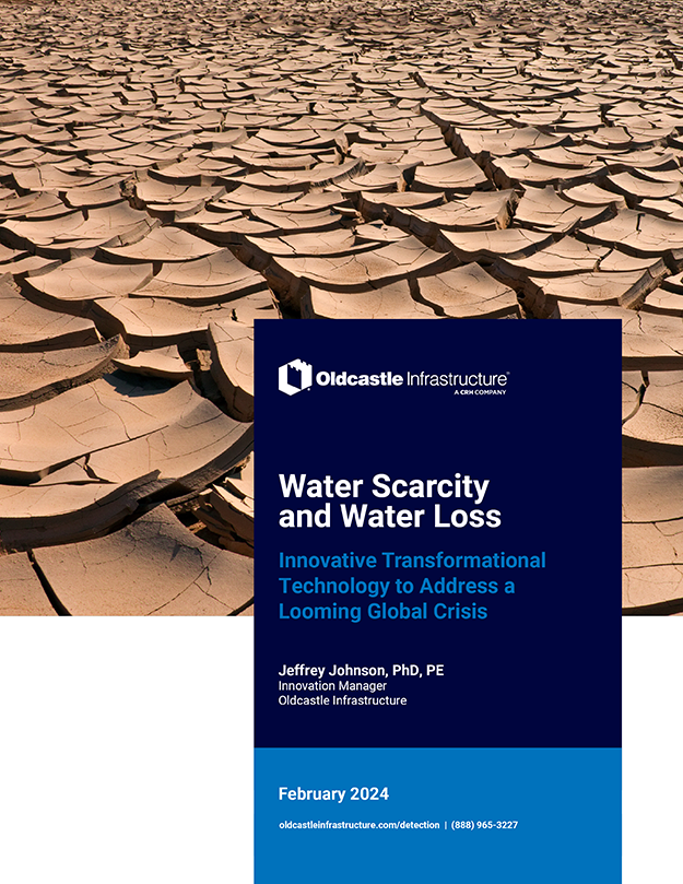 a cover image of Oldcastle Infrastructure's "Water Scarcity and Water Loss"