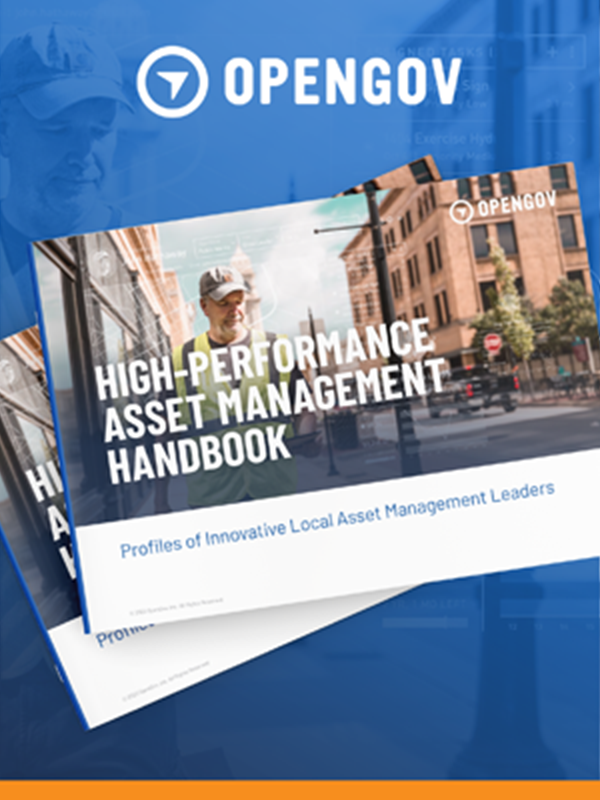 an image depicting OpenGov's "High-Performance Asset Management Handbook"