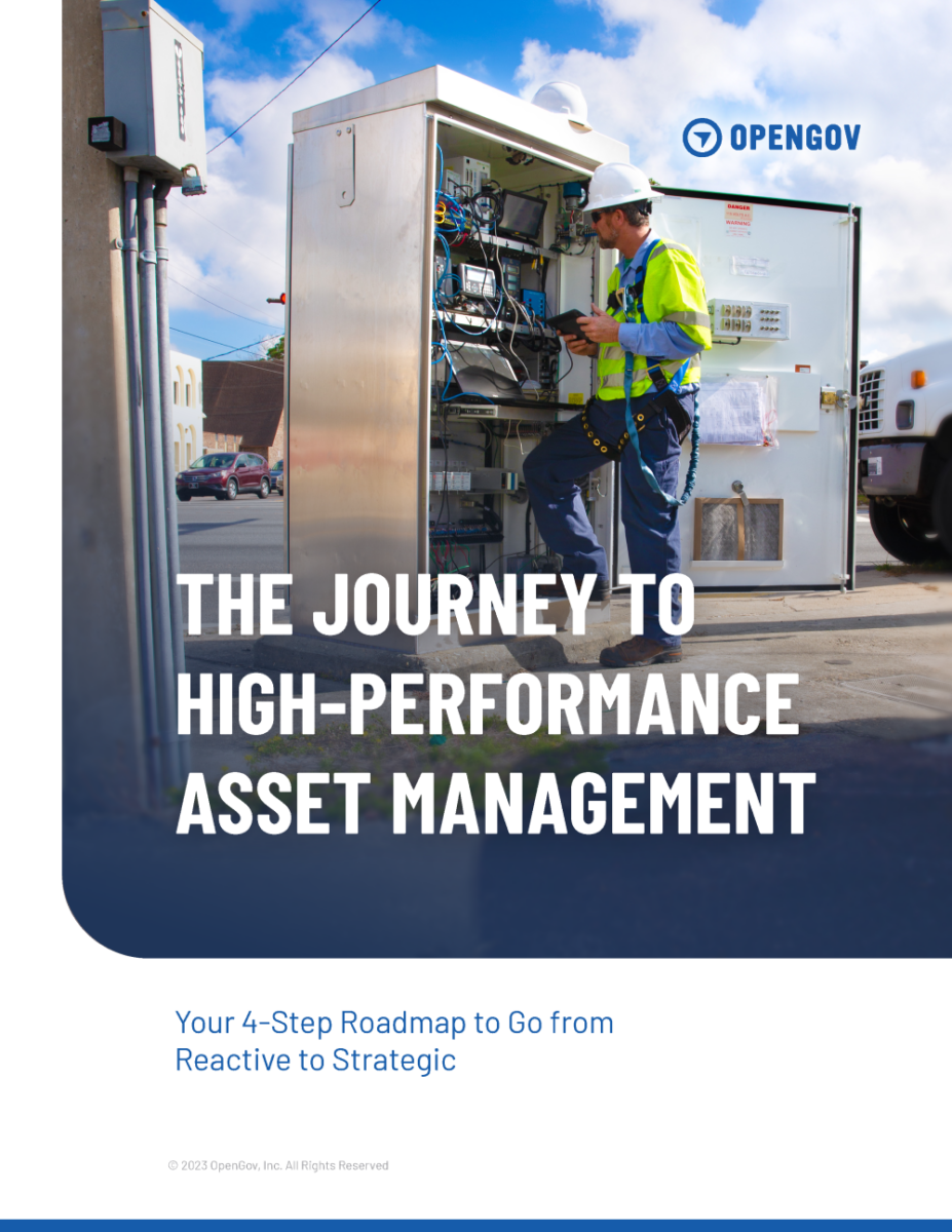 a cover image of OpenGov's "The Journey to High-Performance Asset Management"