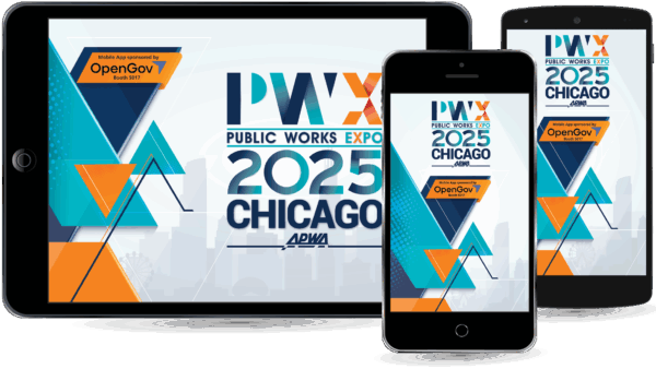 an image of the PWX 2025 app displayed on mobile devices