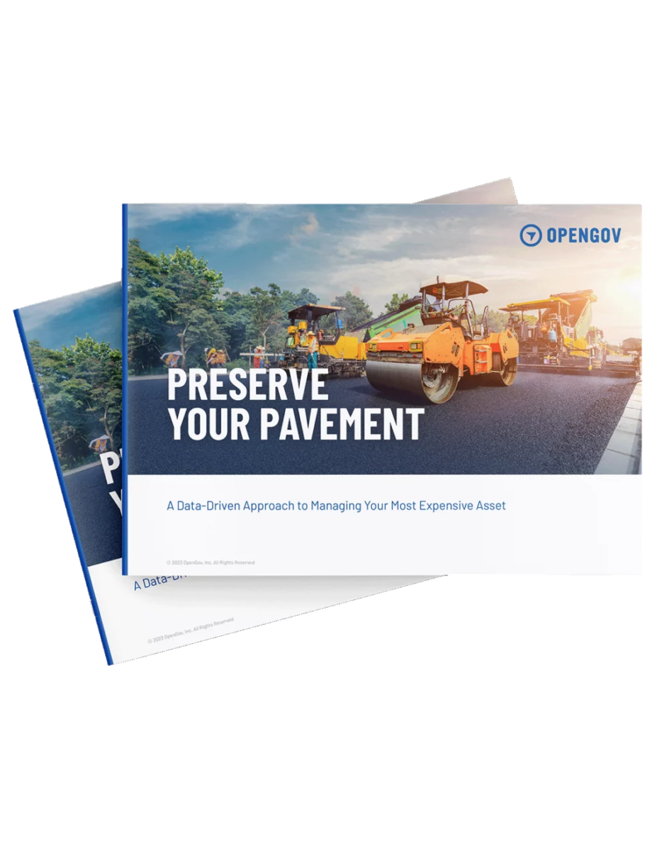 the cover image of OpenGov's Preserve Your Pavement