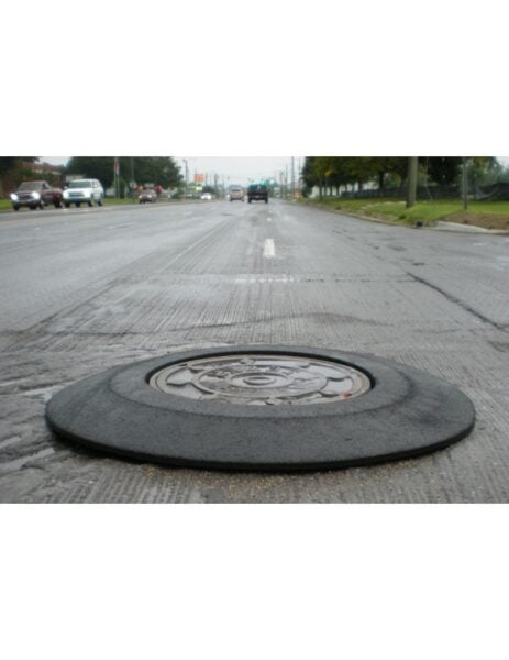 a photo of the Rubber Manhole Safety Ramp from American Highway Products