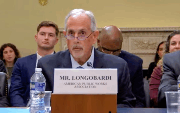 APWA Past-President Dominick Longobardi testifies before Congress.