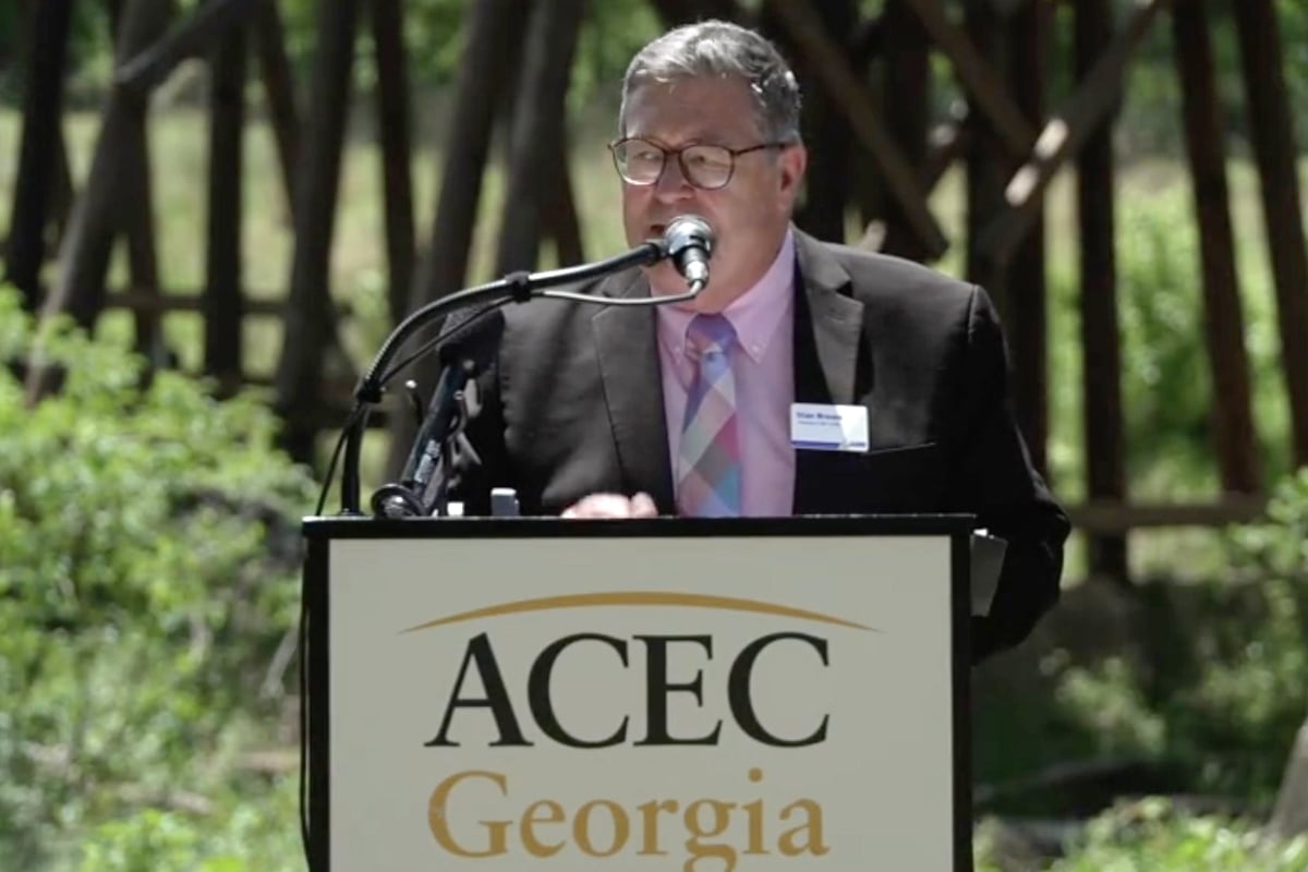 Stan Brown speaks at a recent Engineering and Public Works Roadshow event.