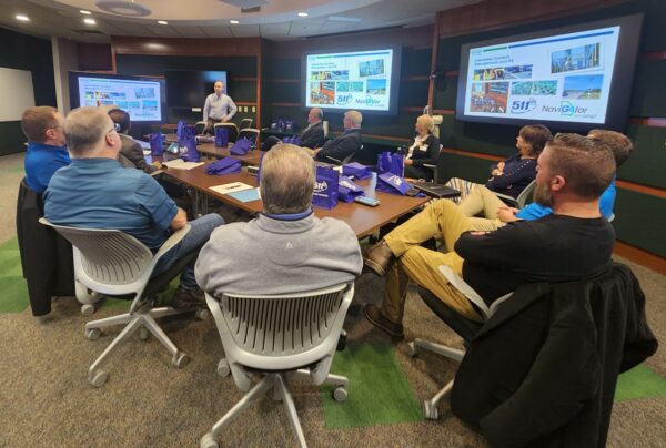 A photo of the APWA Transportation Committee and the Engineering and Technology Committee at the Georgia Department of Transportation’s Transportation Management Center