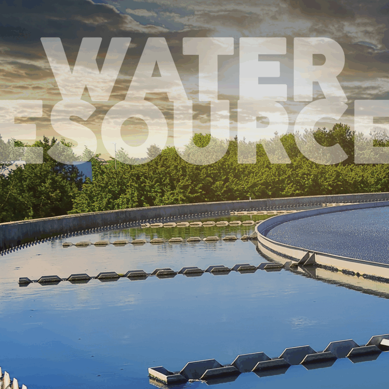 A water treatment plant and the words "water resources" on the cover of the February 2026 issue of the APWA Reporter.