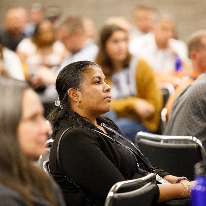 a public works professional participates in an in-person learning event