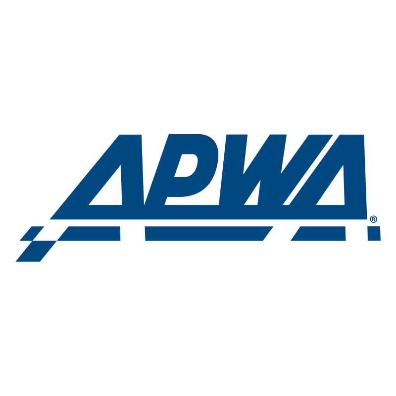 A blue APWA logo.