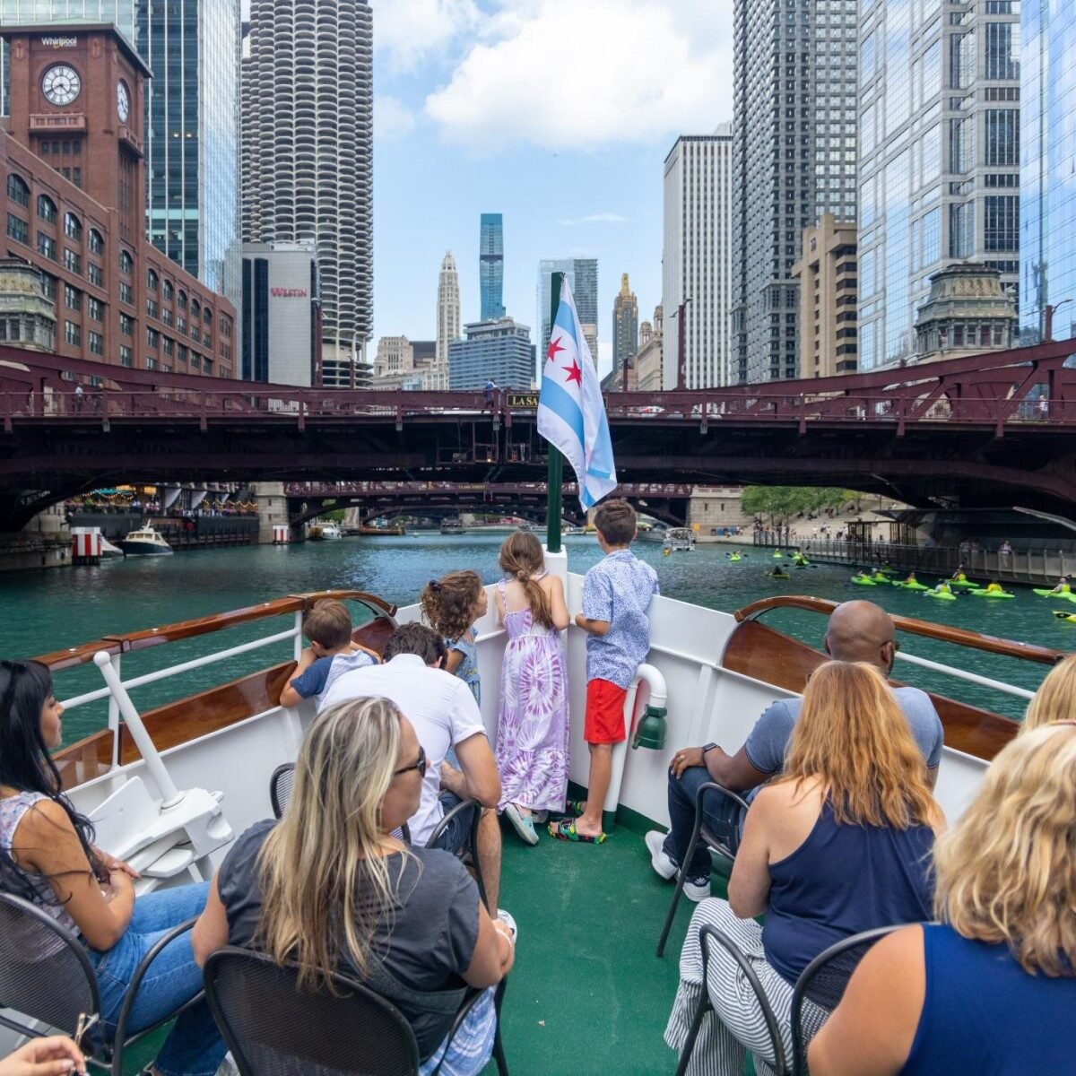 Chicago First Lady Cruise a photo of people on a Chicago River cruise boat