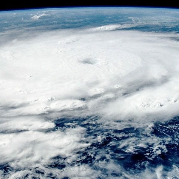 a photograph of Hurricane Beryl from the International Space Station
