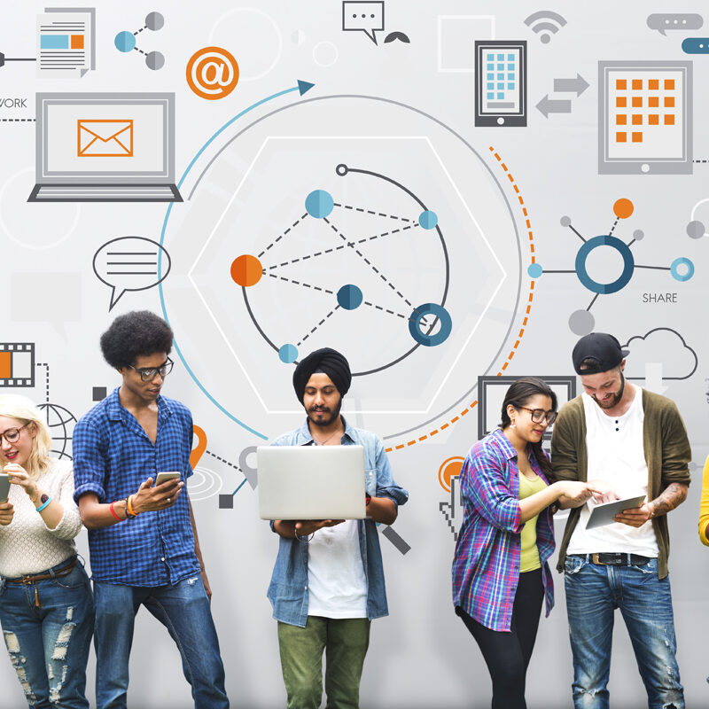 Global Communication Digital Device Information Concept