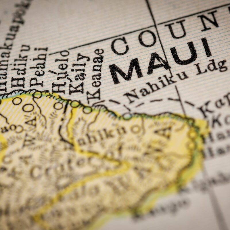 A map of Maui