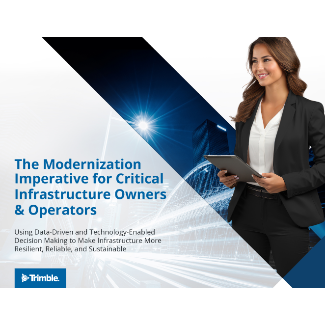 an image of the cover page from Trimble's "The Modernization Imperative for Critical Infrastructure Owners and Operators"