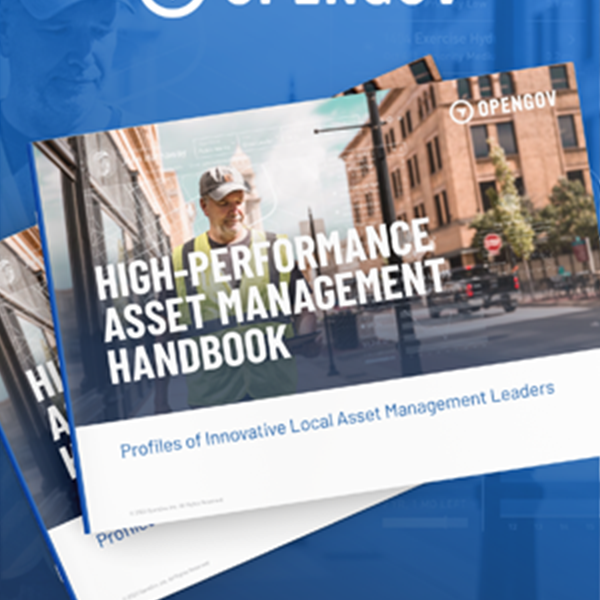 an image depicting OpenGov's "High-Performance Asset Management Handbook"