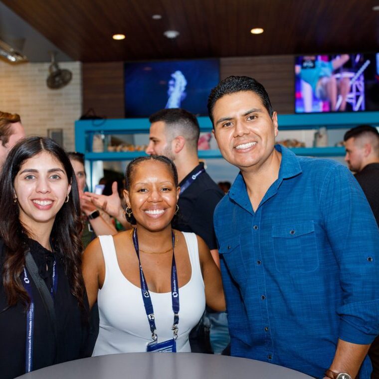Young professionals network during PWX