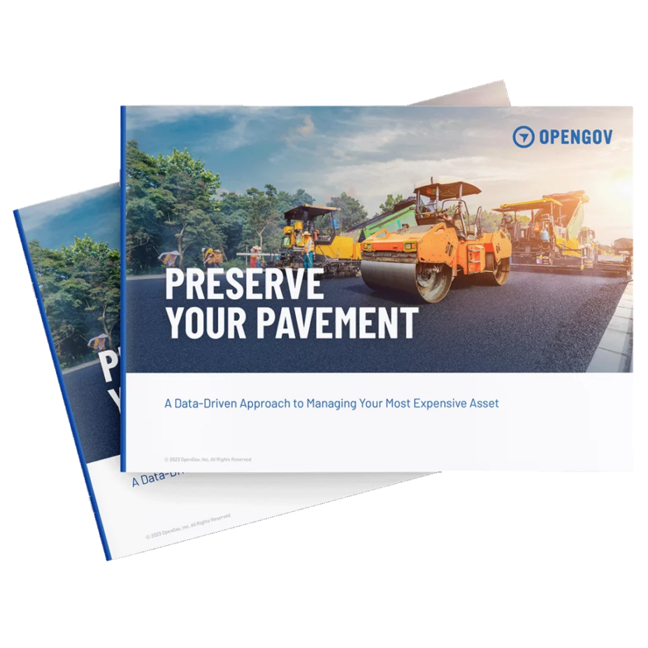 the cover image of OpenGov's Preserve Your Pavement