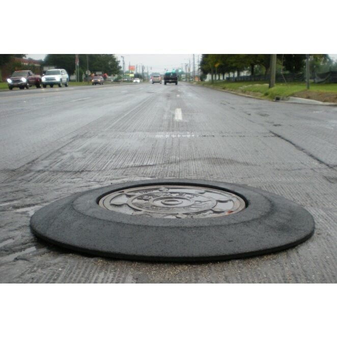 a photo of the Rubber Manhole Safety Ramp from American Highway Products