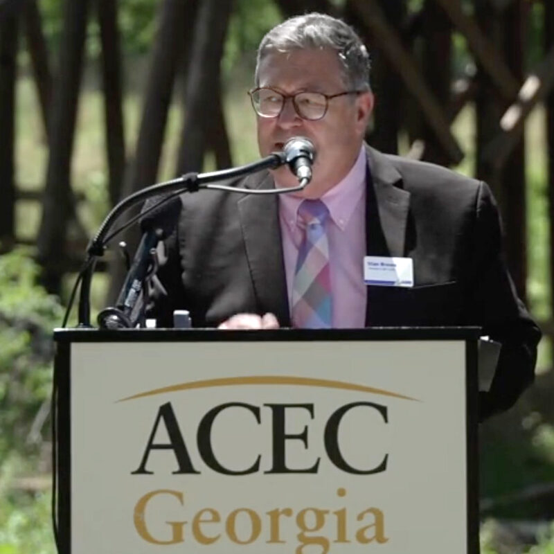 Stan Brown speaks at a recent Engineering and Public Works Roadshow event.
