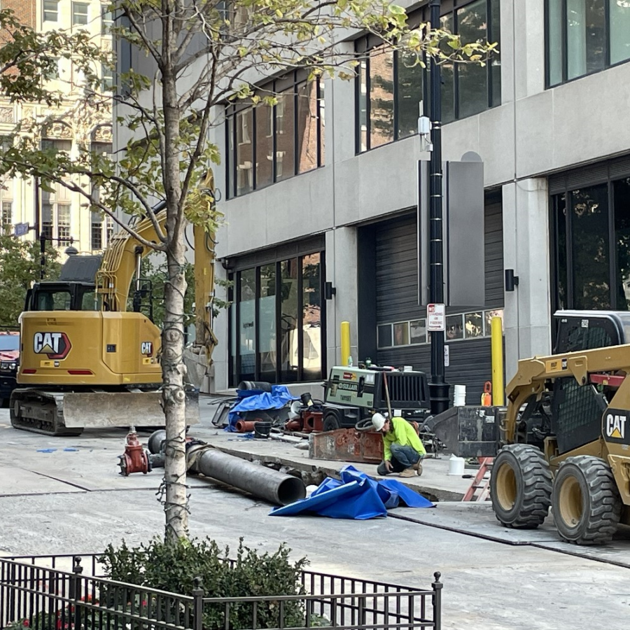 a road crew at work on repairs
