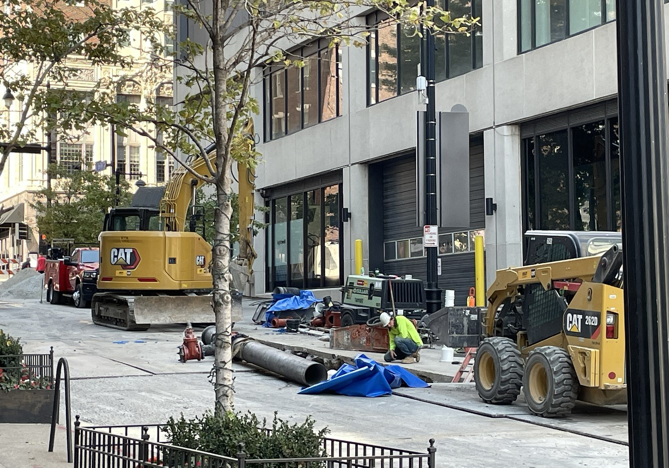 a road crew at work on repairs