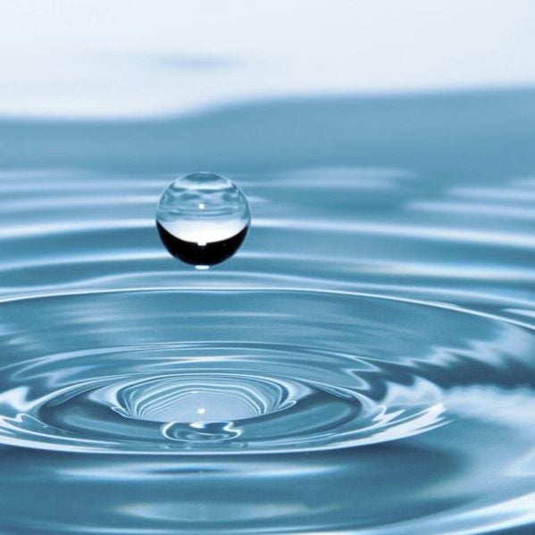 a drop of water representing water resources