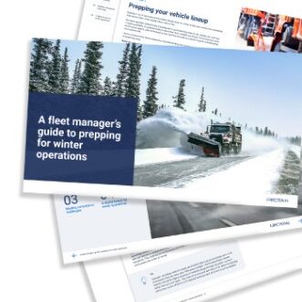 an illustration of Geotab's "A fleet manager's guide to prepping for winter operations"