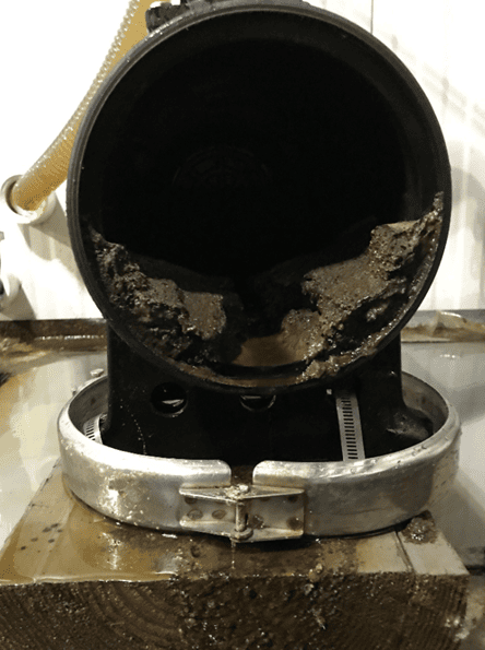 Picture of the inside of the Hydrocyclone Separators