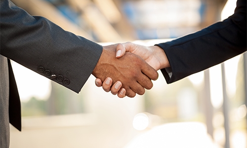 two political leaders shaking hands