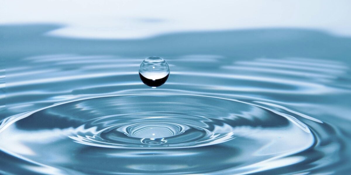 a drop of water representing water resources
